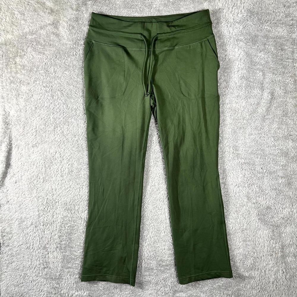 Mondetta Performance Luxury Pants Womens XL Green Stretch Athleisure Drawstring